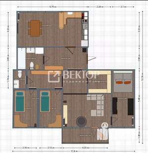 4-к квартира, вторичка, 98м2, 1/6 этаж