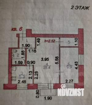 2-к квартира, вторичка, 42м2, 2/5 этаж