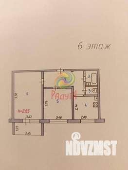 2-к квартира, вторичка, 52м2, 6/10 этаж