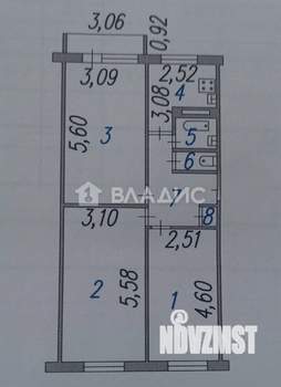 3-к квартира, вторичка, 61м2, 4/5 этаж