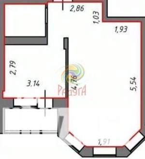 1-к квартира, вторичка, 40м2, 2/5 этаж