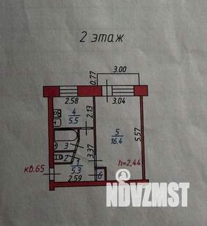 1-к квартира, вторичка, 31м2, 2/5 этаж