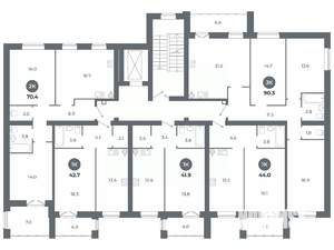 Студия квартира, вторичка, 42м2, 6/9 этаж