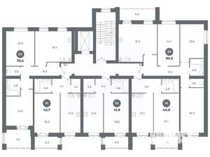 Студия квартира, вторичка, 42м2, 7/9 этаж