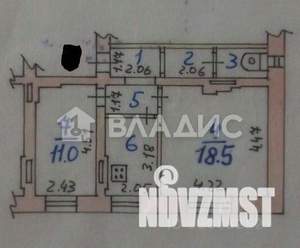 2-к квартира, вторичка, 46м2, 2/2 этаж