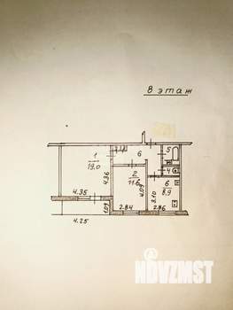 2-к квартира, вторичка, 54м2, 8/9 этаж