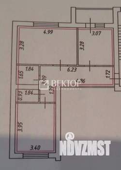 2-к квартира, вторичка, 58м2, 3/3 этаж