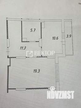 1-к квартира, вторичка, 51м2, 4/17 этаж
