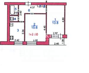 2-к квартира, вторичка, 50м2, 4/9 этаж