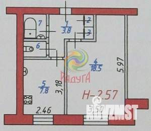 1-к квартира, вторичка, 35м2, 9/9 этаж