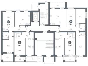 Студия квартира, вторичка, 44м2, 1/9 этаж