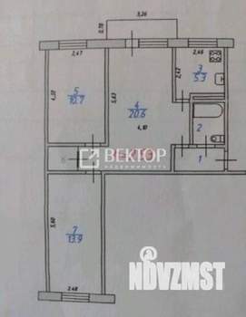 3-к квартира, вторичка, 59м2, 4/5 этаж