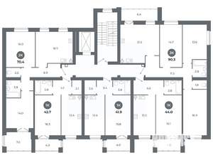 Студия квартира, вторичка, 42м2, 4/9 этаж