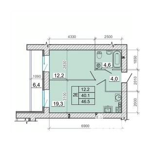 1-к квартира, вторичка, 47м2, 4/14 этаж