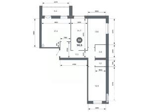 Студия квартира, вторичка, 90м2, 4/9 этаж