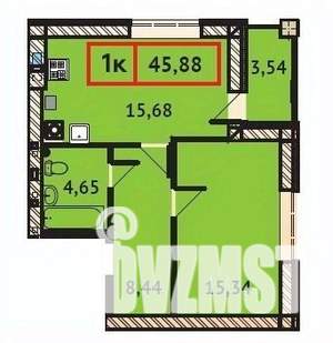 1-к квартира, вторичка, 46м2, 1/9 этаж