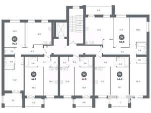 Студия квартира, вторичка, 44м2, 4/9 этаж