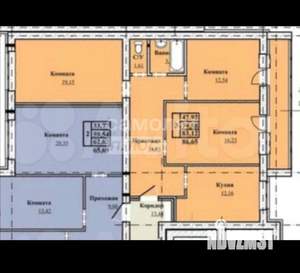 3-к квартира, вторичка, 80м2, 2/10 этаж