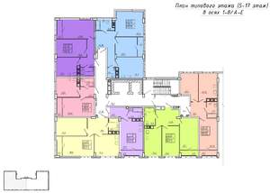 2-к квартира, строящийся дом, 65м2, 5/17 этаж