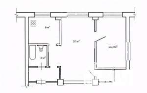 2-к квартира, вторичка, 41м2, 2/3 этаж