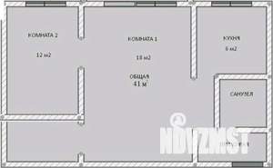 2-к квартира, вторичка, 45м2, 1/5 этаж