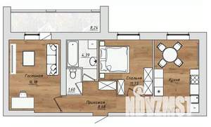 2-к квартира, строящийся дом, 61м2, 3/10 этаж