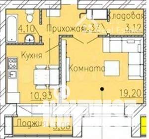 1-к квартира, вторичка, 45м2, 13/14 этаж