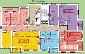2-к квартира, вторичка, 63м2, 2/15 этаж