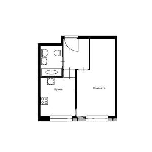 1-к квартира, вторичка, 37м2, 5/9 этаж