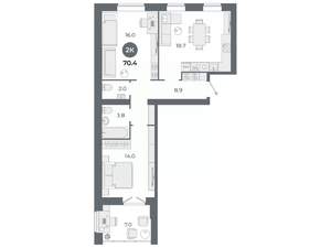 Студия квартира, вторичка, 70м2, 8/9 этаж