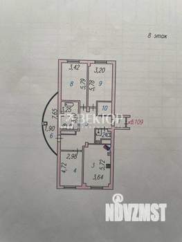 3-к квартира, вторичка, 119м2, 8/15 этаж