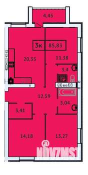 3-к квартира, вторичка, 86м2, 1/9 этаж