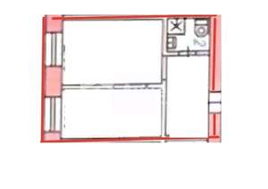 1-к квартира, вторичка, 25м2, 5/5 этаж