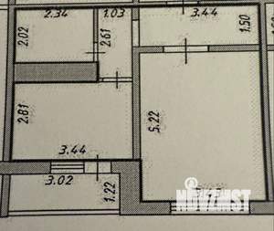 1-к квартира, вторичка, 40м2, 2/12 этаж