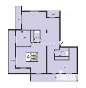 Студия квартира, вторичка, 203м2, 25/25 этаж