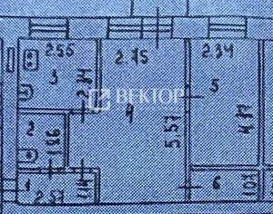 2-к квартира, вторичка, 44м2, 5/5 этаж