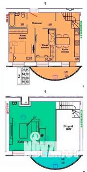 2-к квартира, вторичка, 98м2, 9/9 этаж