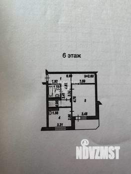 1-к квартира, вторичка, 50м2, 6/9 этаж