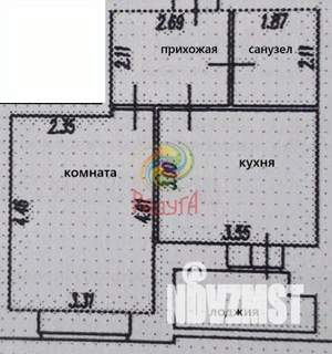 1-к квартира, вторичка, 40м2, 2/12 этаж