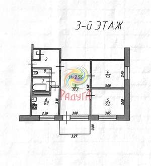 3-к квартира, вторичка, 49м2, 3/5 этаж