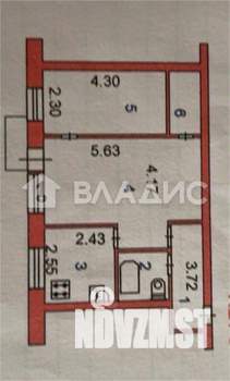 2-к квартира, вторичка, 46м2, 2/3 этаж