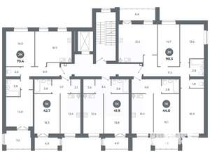 Студия квартира, вторичка, 43м2, 6/9 этаж