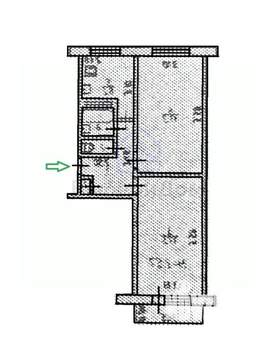 2-к квартира, вторичка, 50м2, 3/5 этаж