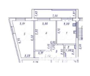 2-к квартира, вторичка, 95м2, 4/4 этаж